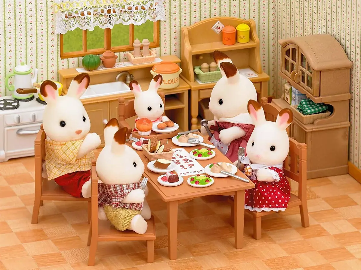 Epoch Sylvanian Families galds un krēsli Photo 7