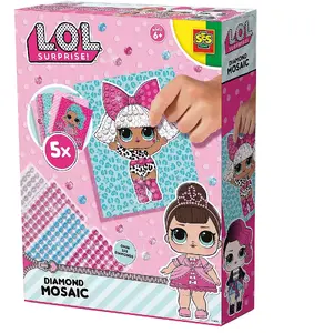 Diamond mosaic kit SES L.O.L. – 320 pieces, 5 mosaic cards, 4 sticker colours, for ages 6+