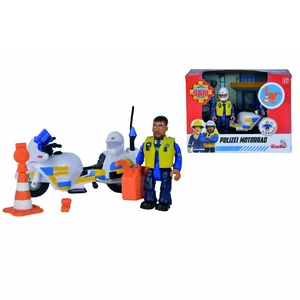Toy police motorcycle with figurine SIMBA Fireman Sam — model 109251092038, playset accessory