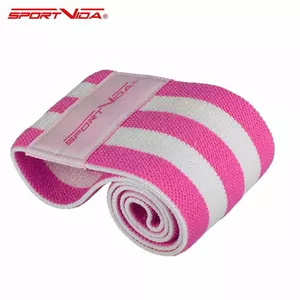 SportVida Fitnesa & Krossfit Hip Band Gumijas priekš sēžas un apakšējo muskuļiem 32*7,6cm Rozā