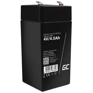 Rechargeable battery Green Cell AGM37 — Sealed Lead Acid 4 V, 4000 mAh, 48×48×102 mm, 450 g