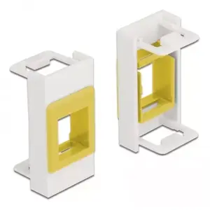Держатель Keystone DeLOCK Easy 45 Module 22.5 x 45 мм белый желтый