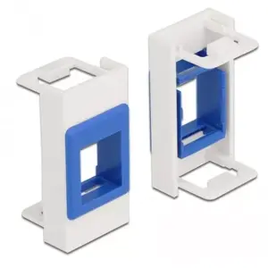 Держатель Keystone DeLOCK Easy 45 Module 22.5 x 45 мм белый синий
