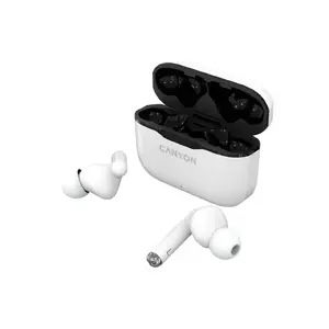 Canyon CNE-CBTHS3W Wireless In-ear Bluetooth Headset for Calls and Music, White