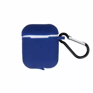 Maciņi austiņām GreenGo Apple Apple AirPods Silicone Case with Hook Dark Blue