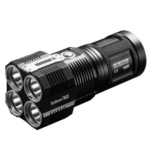 Hand flashlight Nitecore TM28, LED 4×, max 6000 lm, Li‑Ion, black, 142 mm length, 414 g