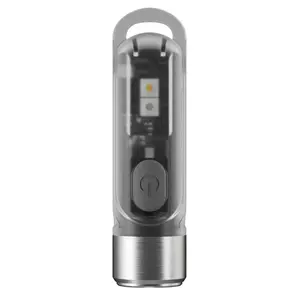 Keychain flashlight Nitecore TIKI GITD Grey — USB rechargeable, 1 lm, 55 mm, 12 g, IP66