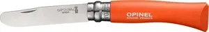 Детский складной нож Opinel No. 7 — оранжевая рукоять, лезвие из нержавеющей стали, предохранительное кольцо