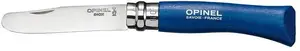 Pocket knife Opinel No. 7 kid's knife, blue — folding blade, safety ring