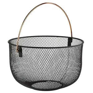 Bread Basket APS-Germany 30208 Round Metal Black 30 cm