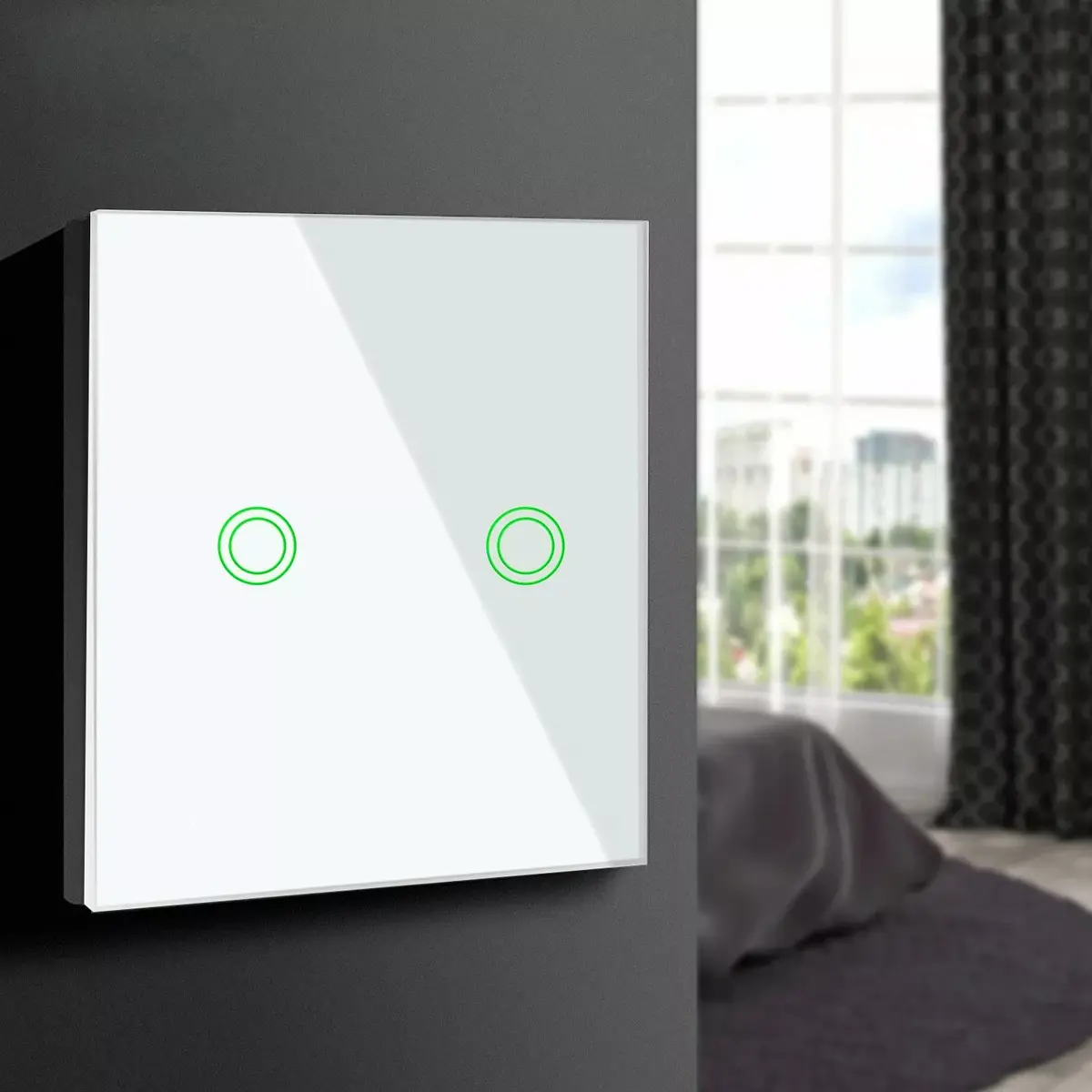Touch WiFi light switch MACLEAN MCE704W (2-gang) Photo 5