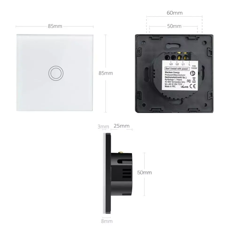 Skārienpogu slēdzis MACLEAN MCE702W Photo 3