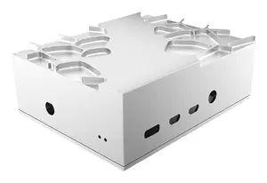 Akasa Gem Ultra Small Form Factor White PC Case for Raspberry Pi 4B with MicroSD Card Support and USB Ports
