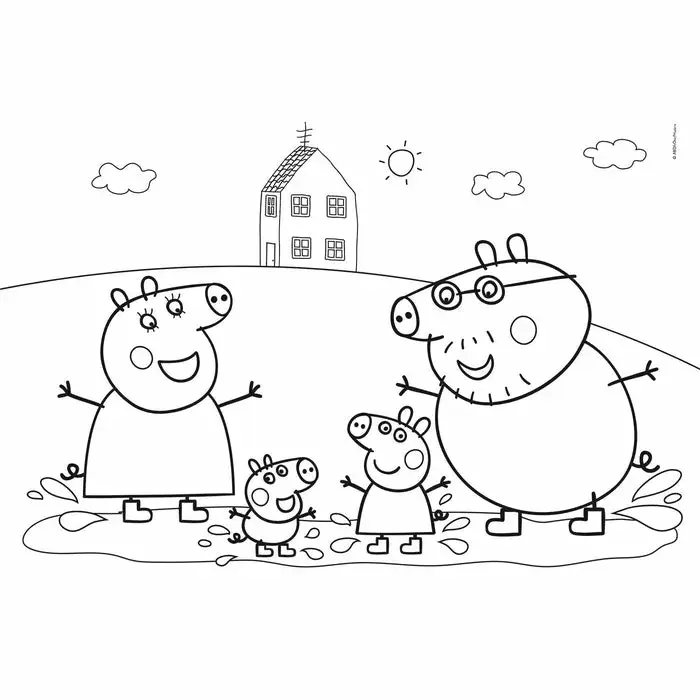 Clementoni Peppa Pig Happy Color 60 detaļu divpusējs puzlis Photo 3