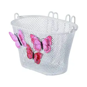 Basil front bicycle basket Jasmin Butterfly — steel, 280×200×190 mm
