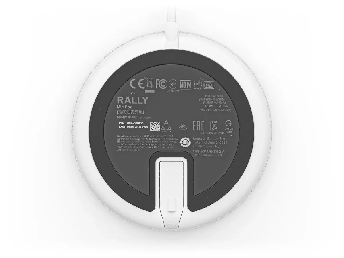 Galda mikrofons Logitech Rally Mic Pod Photo 4