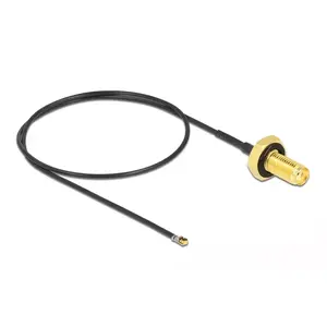 Coaxial Cable DeLOCK 12665 0.35 m SMA MHF 4L LK Black