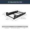 StarTech 3U Fixed 19-inch Universal Server Rack Rails Photo 3