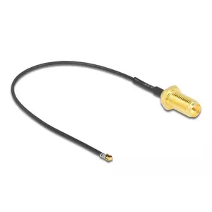 Коаксиальный кабель DeLOCK 12654 0.1м RP-SMA MHF 4L LK Черный
