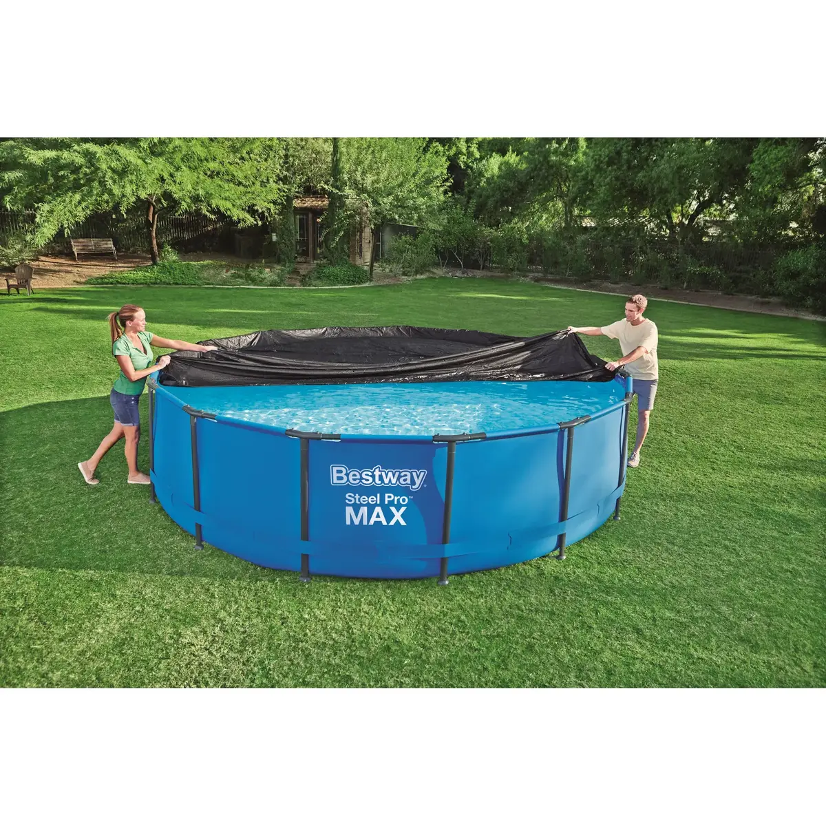 Vāks Bestway Frame Pool Cover 4.57m x 91cm Photo 8