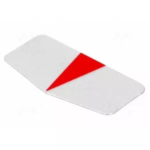 Pašlīmējošs indikators, sudraba plastmasa, 20×10 mm, EB654583338#