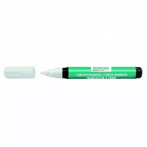 Chalk Marker Stanger 620000-1, white, 3–5 mm chisel tip