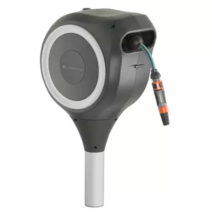 Ground-standing reel Gardena RollUp Automatic Black Grey