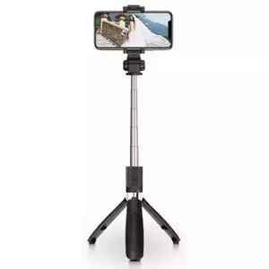 Handheld tripod Tech‑Protect L01S — compact black, foldable grip and tabletop support