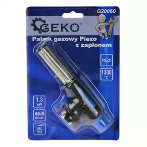 Горелка GEKO G20060 заправляемая 220 г с пьезоподжигом, ручной газовый факел