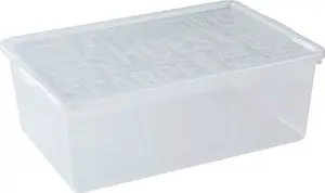 Plastic shoe box plast team BASIC BOX large 257×385×133 mm transparent