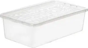Storage box plast team BASIC BOX small, transparent, 338×188×97 mm