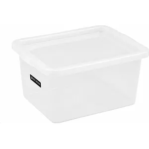 Storage box plast team BASIC BOX 52 L with lid, transparent, PPR, 1 piece