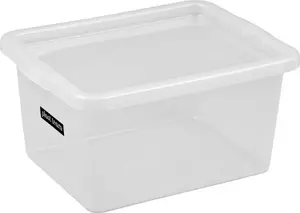 Контейнер plast team BASIC BOX 20 л с крышкой, прозрачный, PPR, 1 штука