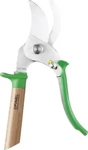 Hand pruner Opinel 001628 — beech wood handle, green