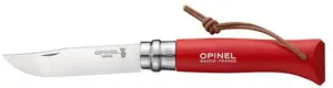 Карманный нож Opinel No. 08, ручка из бука красная — складной нержавеющий клинок, классический замок