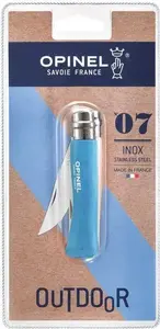 Складной карманный нож Opinel No. 07, рукоять из бука, бирюзовый, лезвие из нержавеющей стали