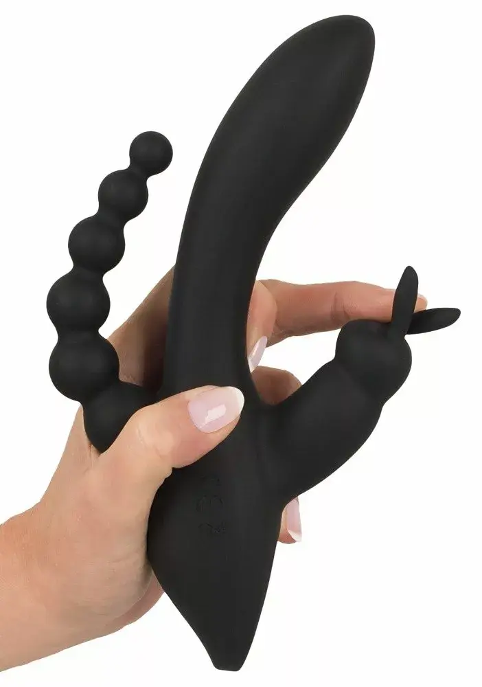 Вибратор sweet smile Silicone Pink — двойной rabbit Photo 8