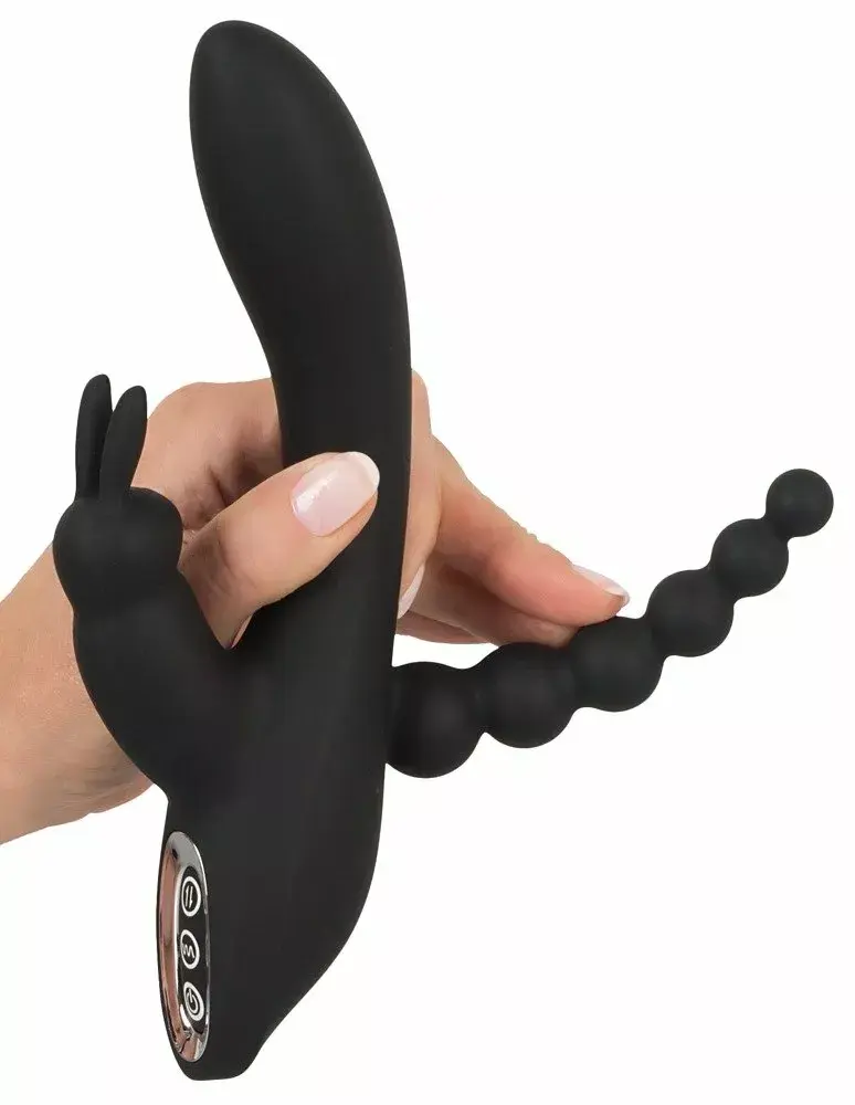 Вибратор sweet smile Silicone Pink — двойной rabbit Photo 9