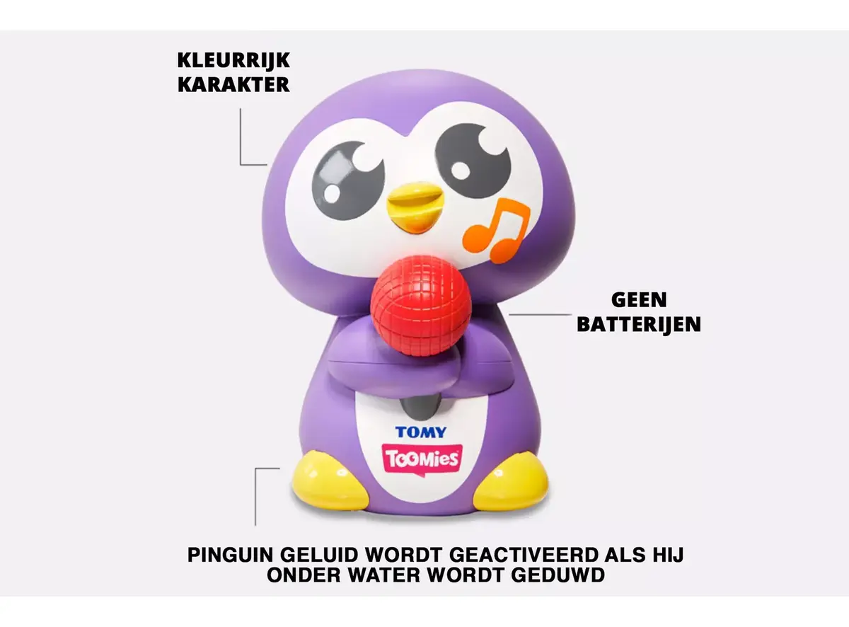 TOMY Tuneless Penguin vannas rotaļlieta E72724 Photo 3