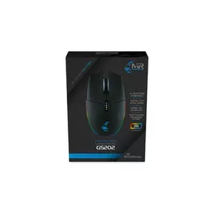 Игровая мышь MediaRange MRGS202 — правая, оптическая, 4000 DPI, 6 кнопок, USB Type-A, чёрная