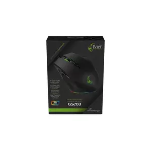 Игровая мышь MediaRange MRGS203 — правша, оптическая 5000 DPI, 8 кнопок, USB Type-A, чёрная