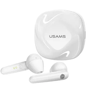 Usams BHUSD01 SD TWS Airpods Bluetooth 5.0 Stereo Austiņas ar Pieskāriena vadību / HD Mikrofonu / Baltas