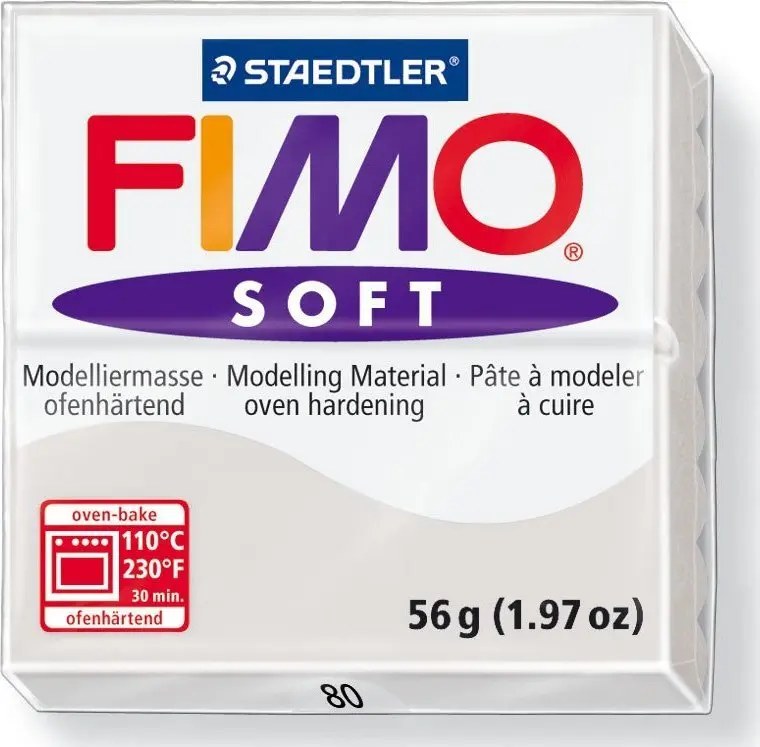 FIMO soft modelēšanas masa Staedtler, pelēka, 56 g Photo 2