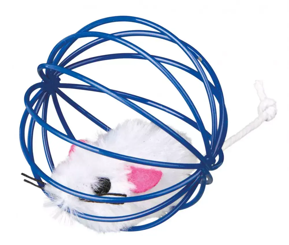 Cat toy Trixie mouse in wire ball Photo 2
