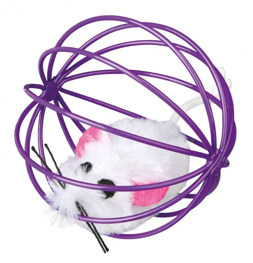 Cat toy Trixie mouse in wire ball Photo 3