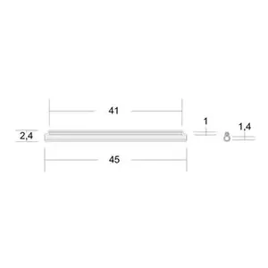 Tubular optical weld protection, 45 mm, transparent, pack of 100, OEM 35891