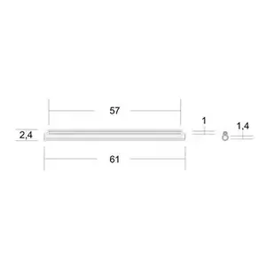 Tubular optical weld protection OEM 61 mm transparent, pack of 100