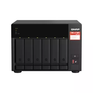 QNAP TS-673A NAS Tower Ryzen Embedded V1500B 8 GB DDR4 0 TB QNAP Turbo System Melns