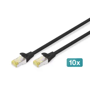 Network Cable Digitus CAT 6A S/FTP RJ-45 0.5m Black