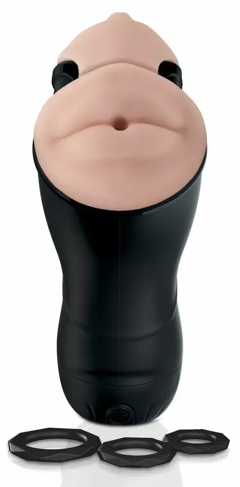 Masturbator Pipedream Silicone Black — dual-hole 22.5 cm Photo 3